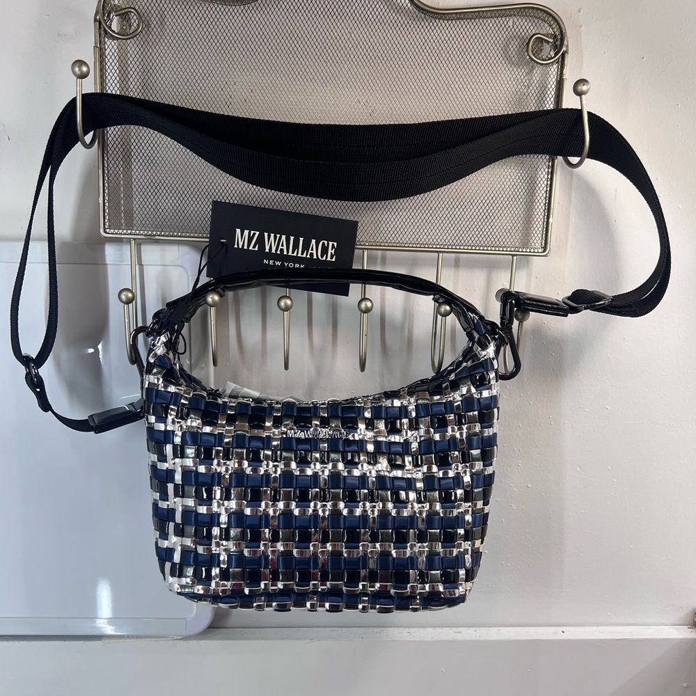 NWT MZ Wallace Mini Midnight Woven Hobo new arrival!